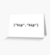 Hip Hip Hooray Programming Array Greeting Card