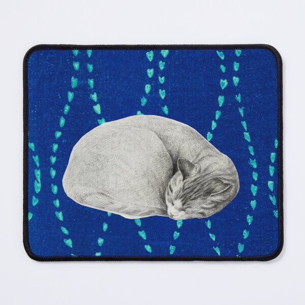 Aperçu de l'œuvre Chat dormant sur un tapis Shima Shima créée et vendue par MitchON.