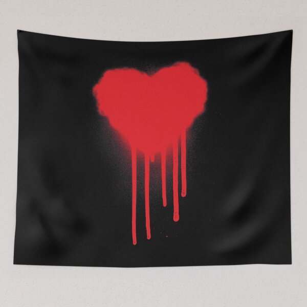 Item preview, Drippy Graffiti Heart Red designed and sold by that5280lady.