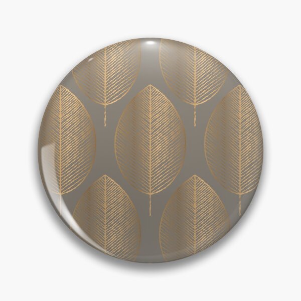 Item preview, Charcoal Golden Leaves Elegant Geometric Pattern designed and sold by Vic Torys ☆.