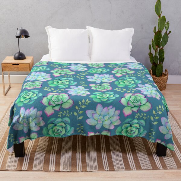 Item preview, Bright Watercolor Succulent Pattern designed and sold by JenniferCharlee.