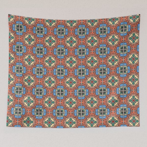 Item preview, Spanish Tile: Floral Waves designed and sold by GeekGirlAmanda.