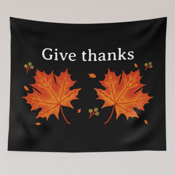 Item preview, Give Thanks With Fall Leaves designed and sold by YOYOCollection.