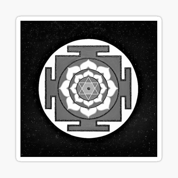 WISDOM MANDALA | Mandala Art~Design (Black and White) Sticker