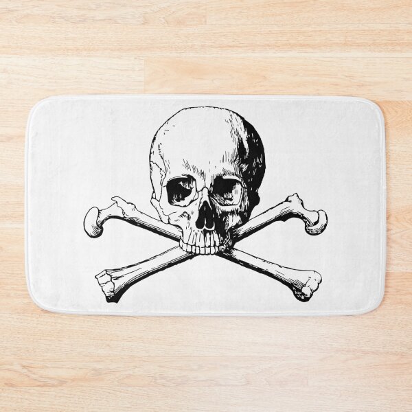 Item preview, Skull - Crossbones - on White designed and sold by simpleones.