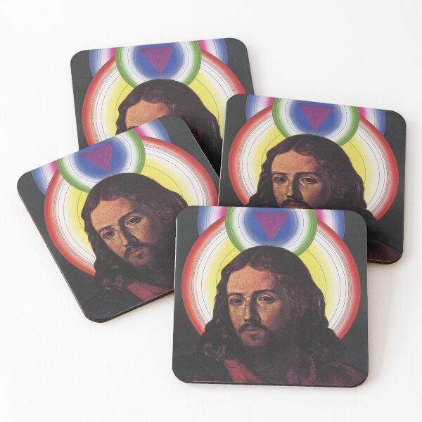 Item preview, Jesus Christ Portrait by Tadanori Yokoo designed and sold by Daddyo's  Hidden Back Patio.