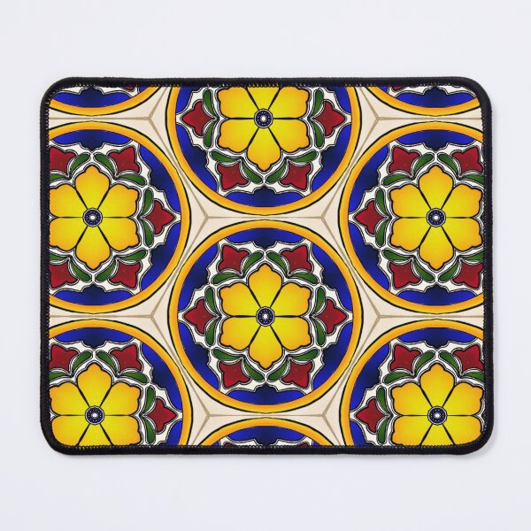 Item preview, Spanish Tile Hex Floral designed and sold by GeekGirlAmanda.