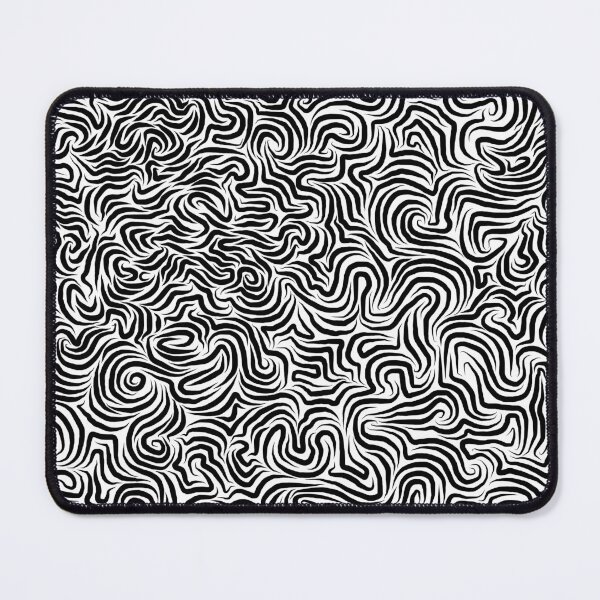 Item preview, Wormy Squiggle in Black and White designed and sold by Miranda Benson.