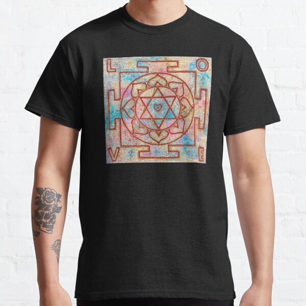 LOVE MANDALA (Yantra with Letters) - Mandala Art Design - scroll down Classic T-Shirt