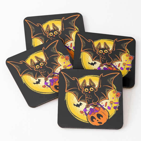 Item preview, Cute Halloween Blep Bat with Pumpkin Pail designed and sold by ctkrstudio.