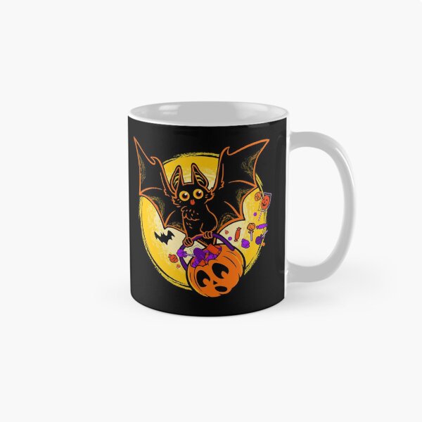 Item preview, Cute Halloween Blep Bat with Pumpkin Pail designed and sold by ctkrstudio.