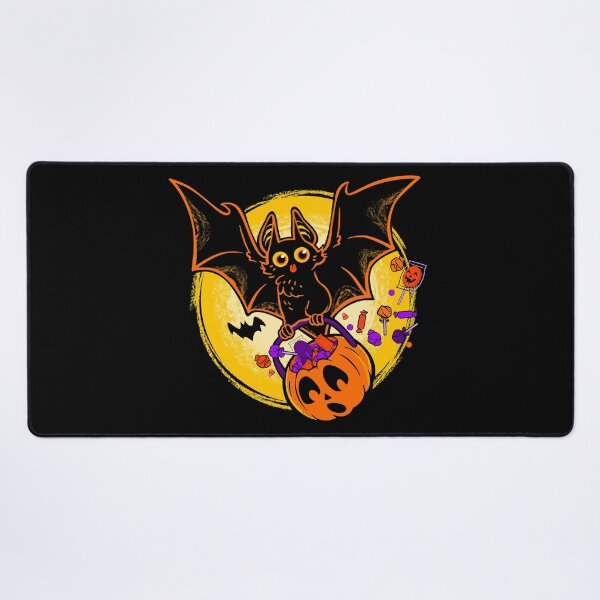 Item preview, Cute Halloween Blep Bat with Pumpkin Pail designed and sold by ctkrstudio.