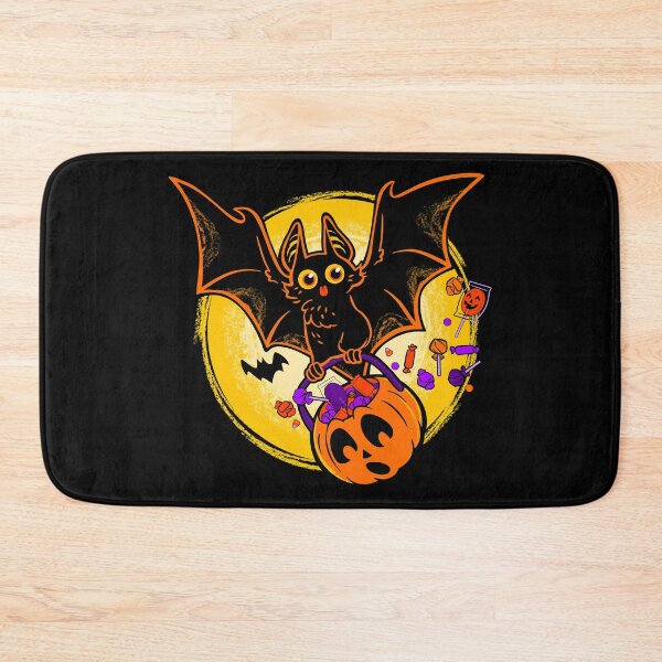 Item preview, Cute Halloween Blep Bat with Pumpkin Pail designed and sold by ctkrstudio.