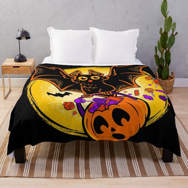 Item preview, Cute Halloween Blep Bat with Pumpkin Pail designed and sold by ctkrstudio.