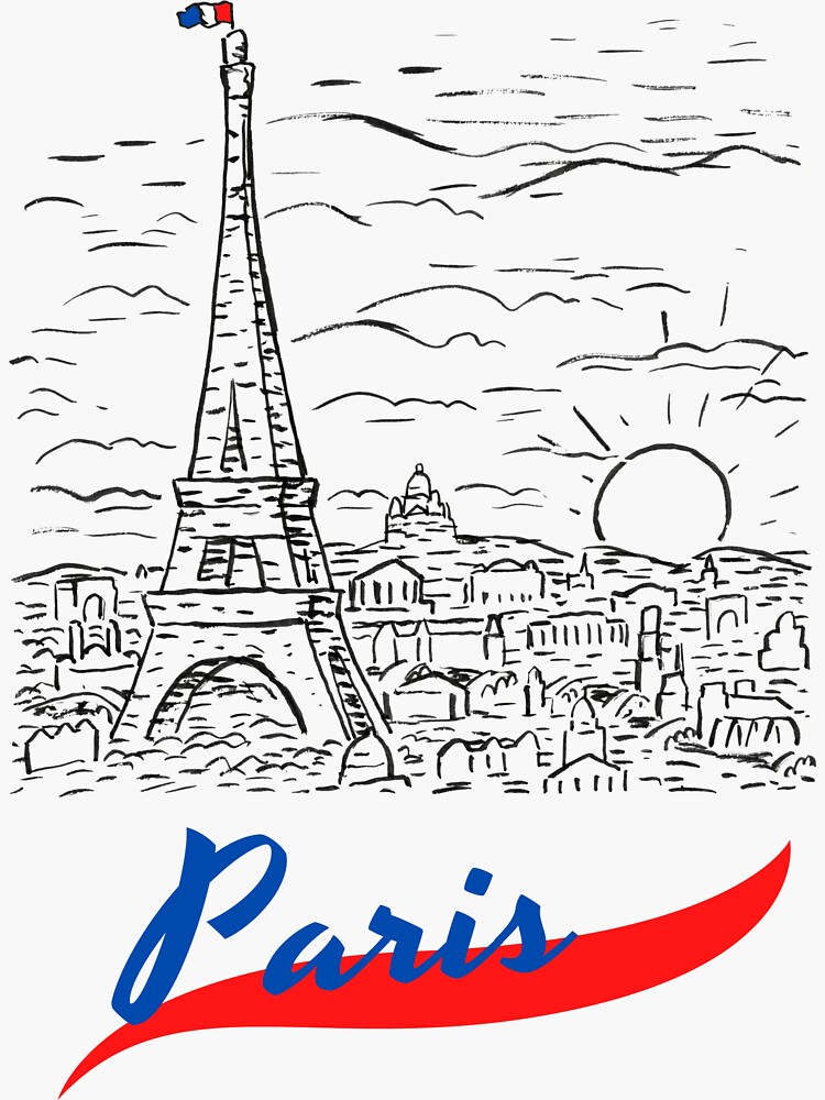 Watercolor Drawing Capital France Paris City Stock Illustration 1288951624  | Shutterstock