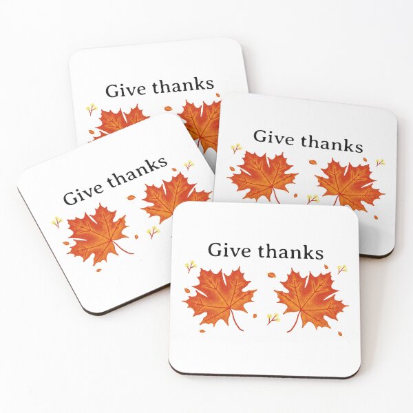 Item preview, Give Thanks With Fall Leaves designed and sold by YOYOCollection.