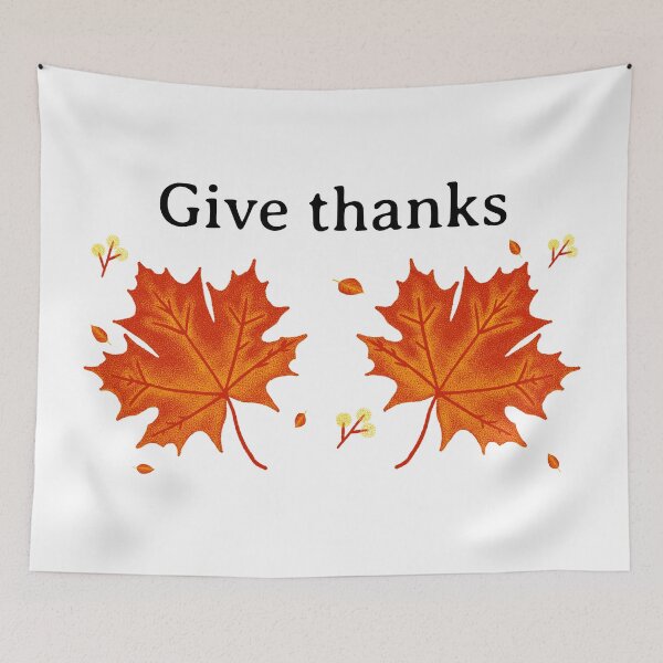 Item preview, Give Thanks With Fall Leaves designed and sold by YOYOCollection.