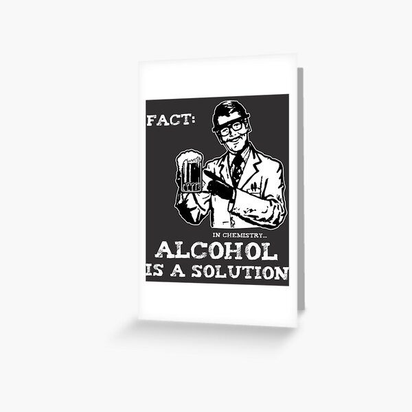 Aperçu de l'œuvre  l'alcool est une solution. Grand cadeau ou t-shirt pour les chimistes créée et vendue par TheShirtYurt.