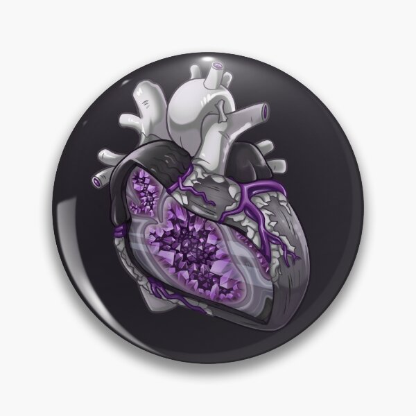 Item preview, Purple and Grey Geode Heart designed and sold by Excali8urstuff.