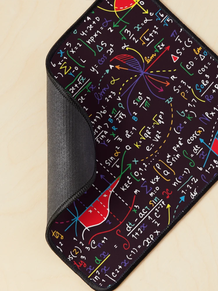 Thumbnail 2 of 5, Mouse Pad, Colorful Math Formulas designed and sold by BluePlanet.