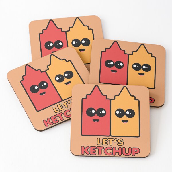 Artikelvorschau, Lassen Sie uns Ketchup Kawaii Food Pun entworfen und verkauft von AweSoMe Shirts.
