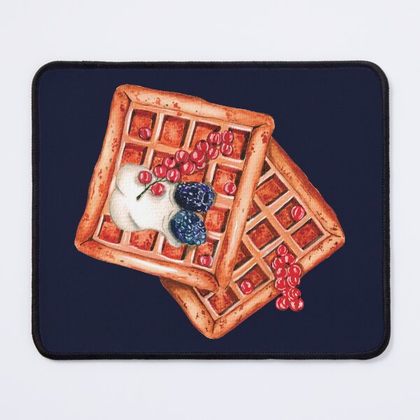 Item preview, Waffles Topped With Cream, Redcurrants and Blackberries designed and sold by Alicia Chee.