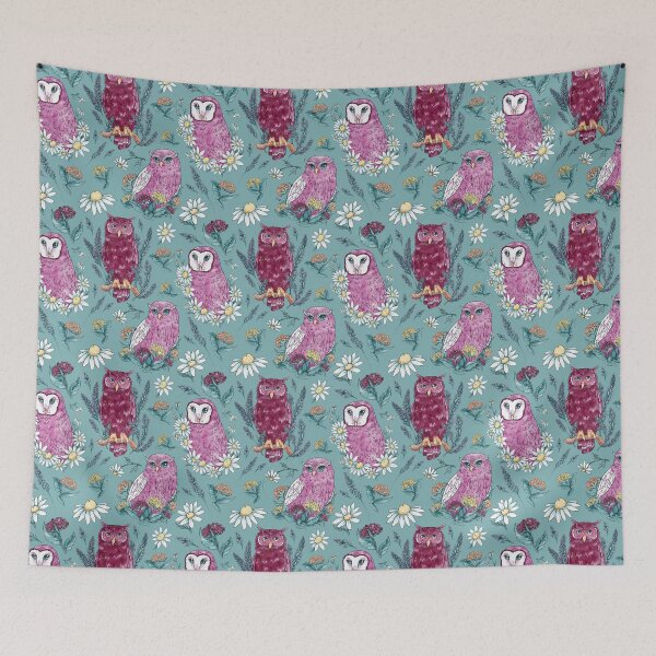Item preview, Floral Owls Pattern designed and sold by JenniferCharlee.