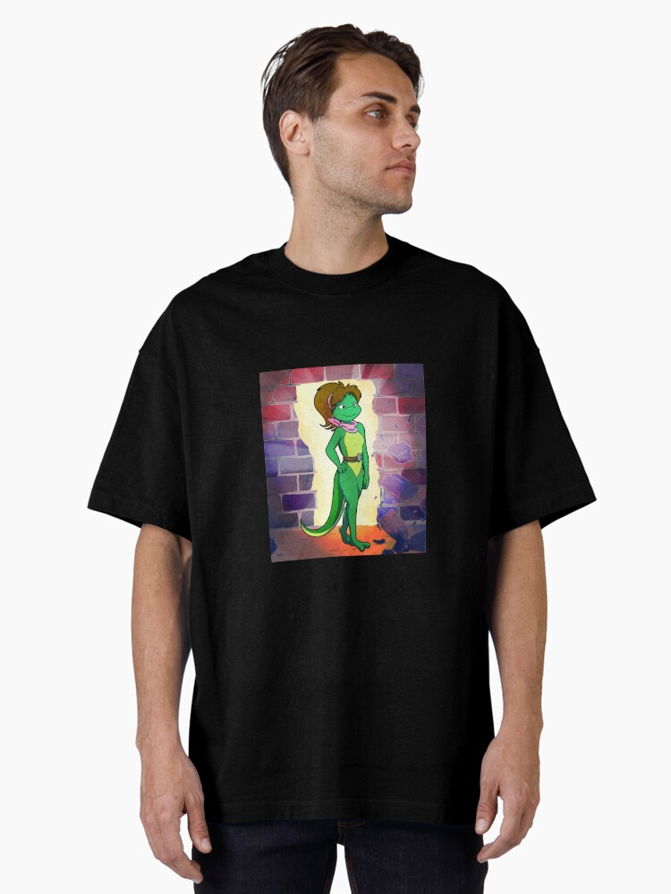 Thumbnail 1 of 7, Oversized T-Shirt, SpeekyGeeky Original Art Mona Lisa (Fred Wolf TMNT Animated Series Inspired) designed and sold by SpeekyGeeky.