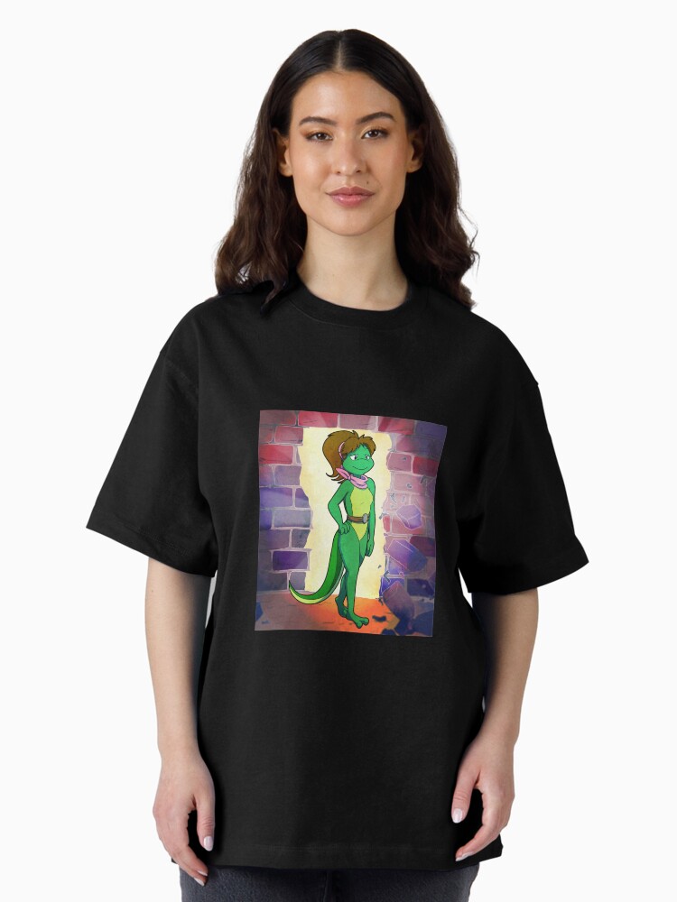 Thumbnail 2 of 7, Oversized T-Shirt, SpeekyGeeky Original Art Mona Lisa (Fred Wolf TMNT Animated Series Inspired) designed and sold by SpeekyGeeky.
