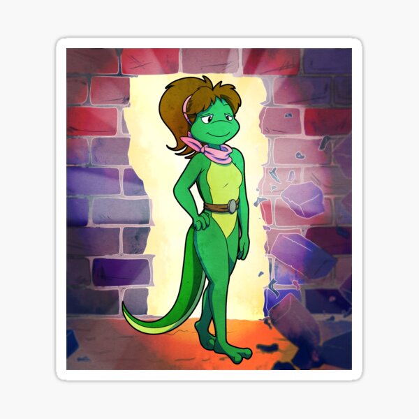 SpeekyGeeky Original Art Mona Lisa (Fred Wolf TMNT Animated Series Inspired) Sticker