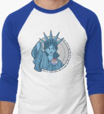 Nasty Lady Liberty Men's Baseball ¾ T-Shirt