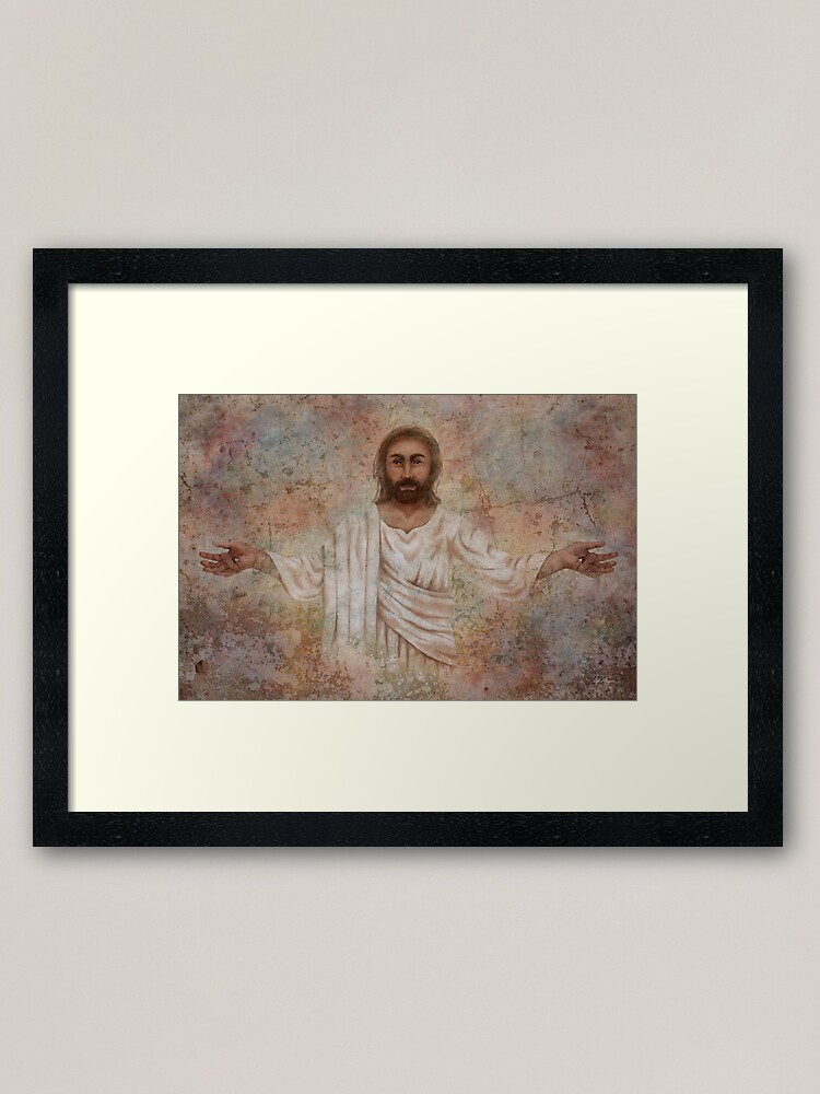 Thumbnail 1 of 7, Framed Art Print, The Resurrection and the Life designed and sold by aprilmoen.