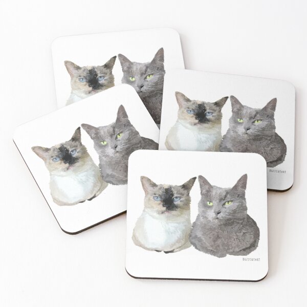 Item preview, Two Cats designed and sold by buzzcutart.
