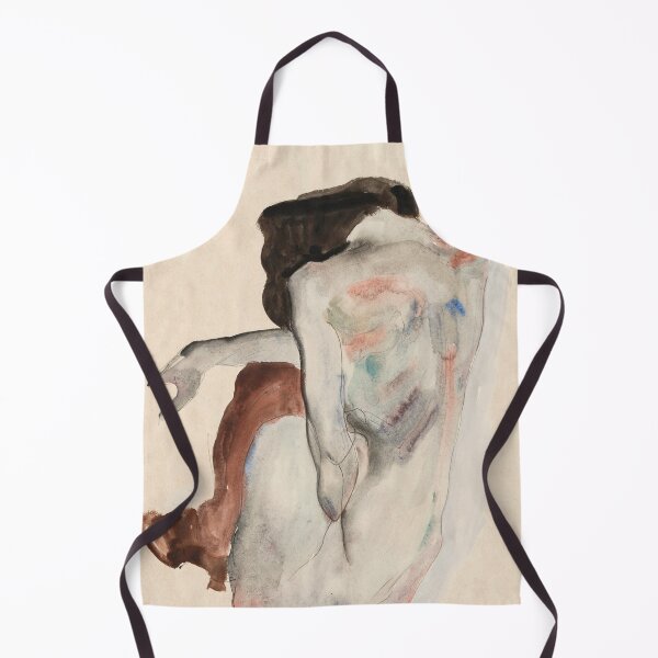Item preview, EGON SCHIELE - Naked lady. Crouching Nude in Shoes and Black Stockings, Back View 1912 designed and sold by artdesignco.