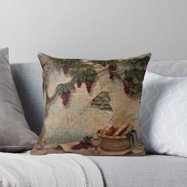 The Bread and the Vine Throw Pillow