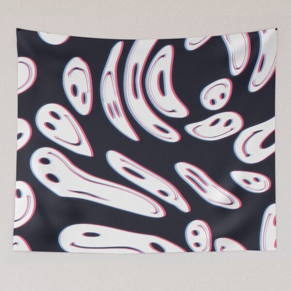 Item preview, Melted Smiley Face Psychedelic Pattern designed and sold by ind3finite.