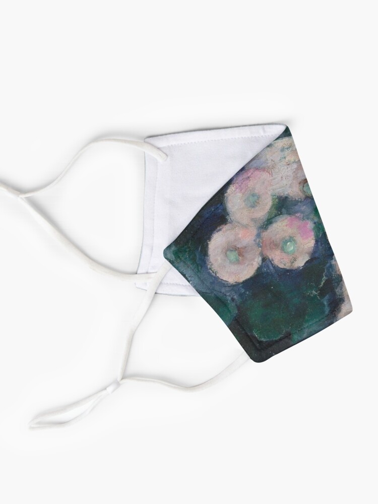 Alternate view of Impressionist Blooms Pink and Green Detail Mask