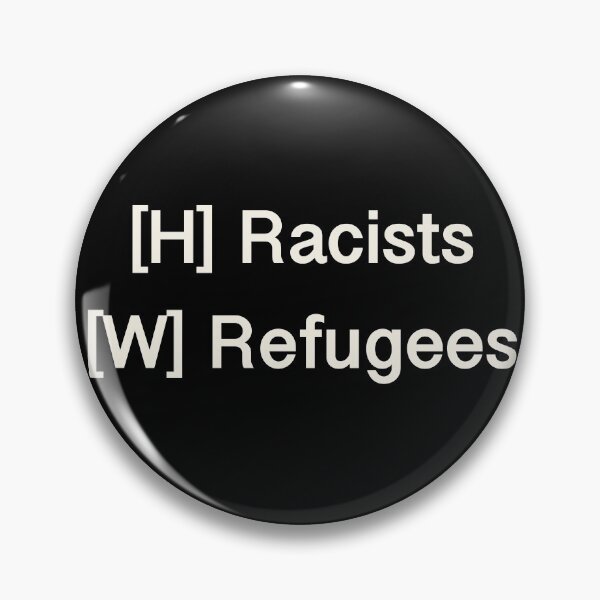 Item preview, Will Trade Racists For Refugees (white) designed and sold by gruthepidgeon.