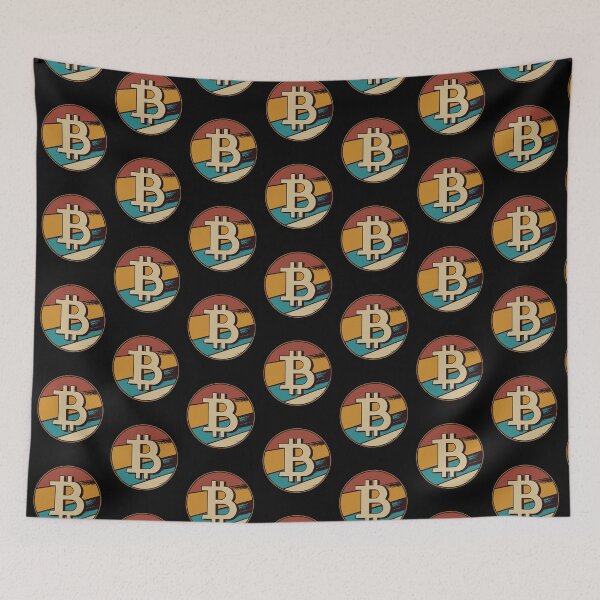 Item preview, Bitcoin (BTC) Retro Vintage Colors Logo designed and sold by MadMando.