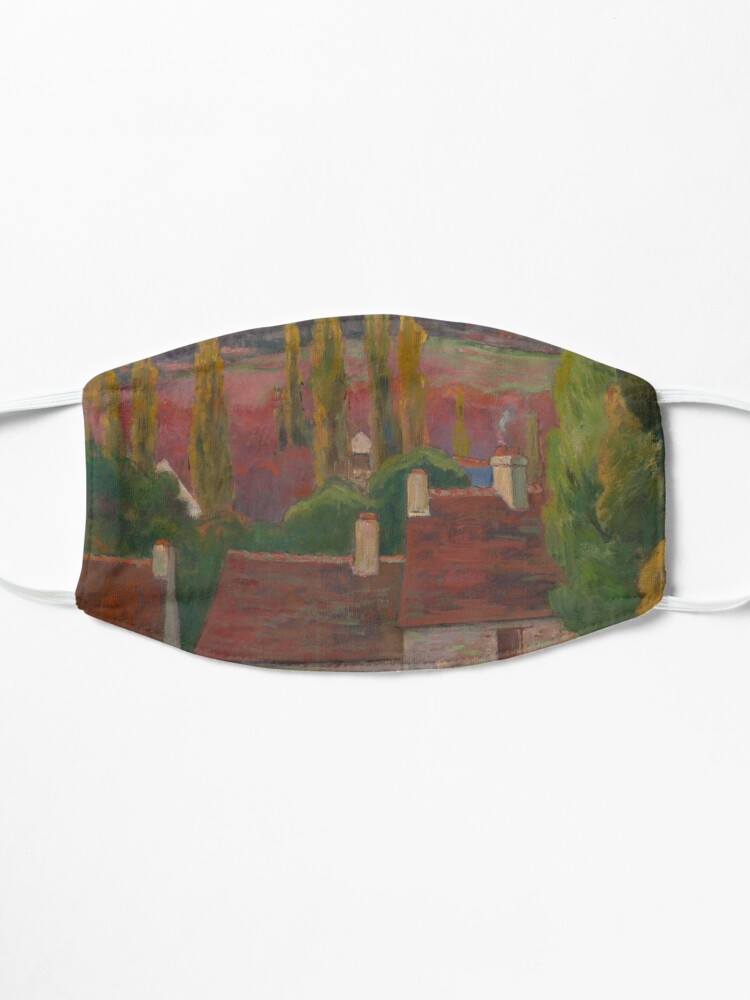 Alternate view of Red Tile Roof Farmhouse in Tuscany Painting Detail Mask