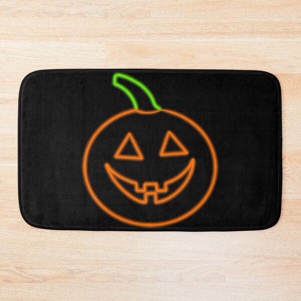 Item preview, Neon Glow Orange Pumpkin Head Traditional Jack O Lantern designed and sold by that5280lady.