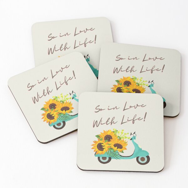 Item preview, So in Love with Life!  Scooter and Sunflowers designed and sold by Ksaavet.