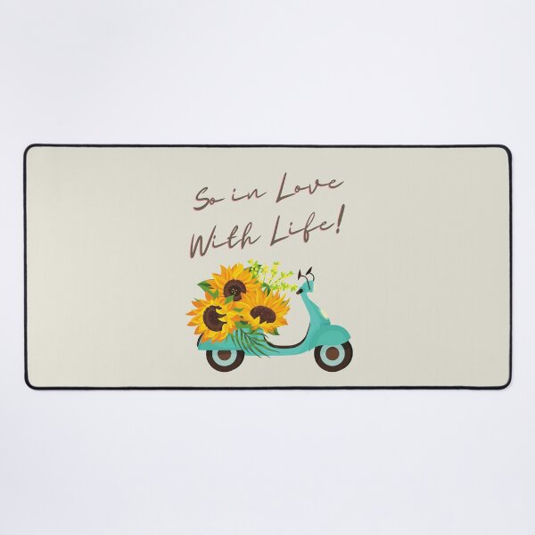 Item preview, So in Love with Life! Scooter and Sunflowers designed and sold by Ksaavet.