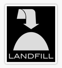 Trash - Landfill, in black Sticker