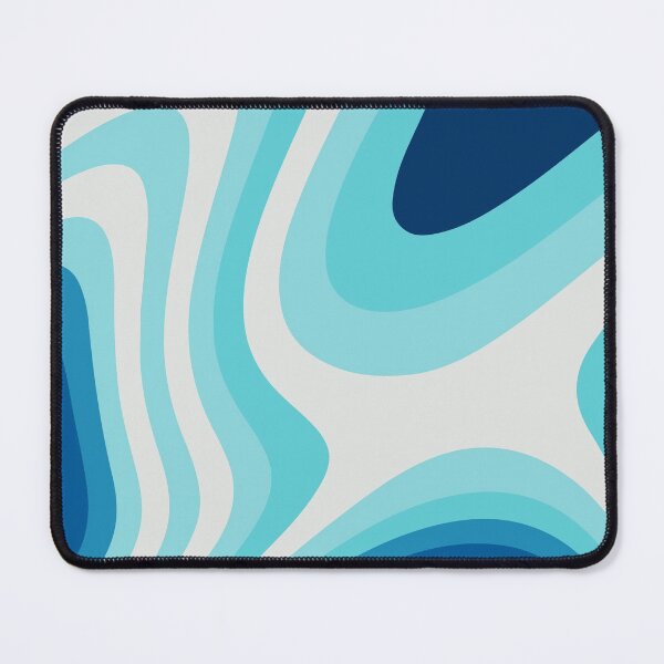 Item preview, Blue and Cyan Abstract Liquid Grooves designed and sold by patternsoup.