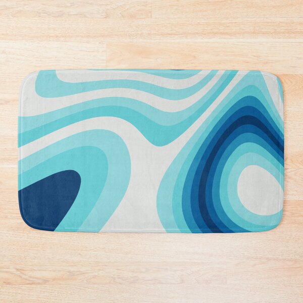 Item preview, Blue and Cyan Abstract Liquid Grooves  designed and sold by patternsoup.