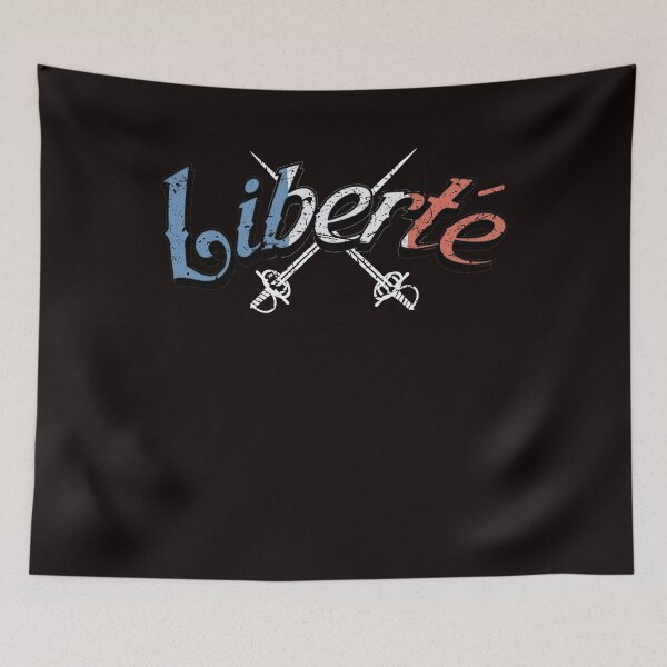 Item preview, Liberte French Flag Colors Crossed Swords designed and sold by The Masked Designer.