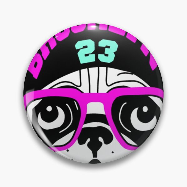 Item preview, Brooklyn Spike Pug Pink & Teal Retro  designed and sold by Trounce048.