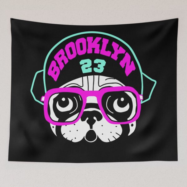 Item preview, Brooklyn Spike Pug Pink & Teal Retro  designed and sold by Trounce048.