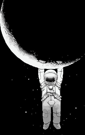 "Astronaut hanging on moon" Photographic Prints by Skylar Devlin Cruz